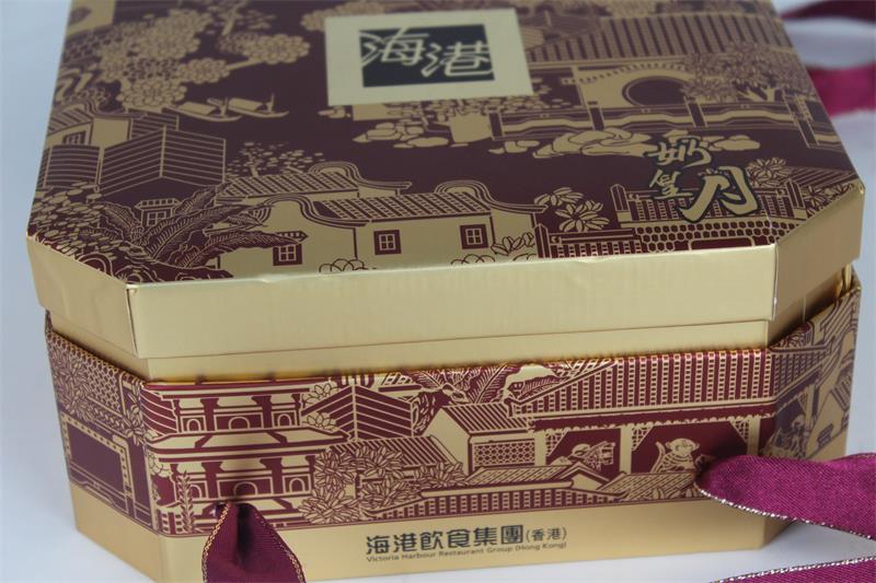 香港酒店月饼盒，双层月饼盒