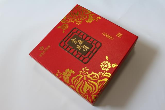 广州金盈海鲜酒楼四粒装月饼盒
