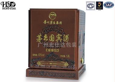 皮质材料的白酒包装盒