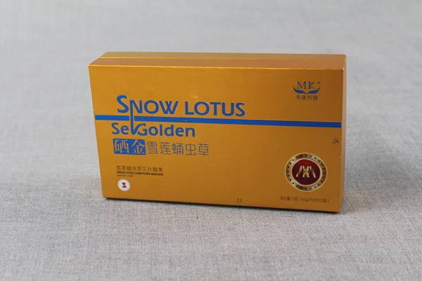 英旗蛹虫草药品包装盒侧面图