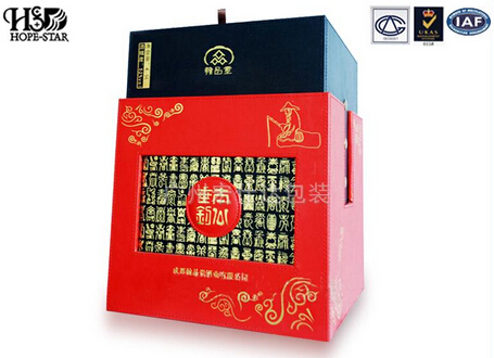 翰品堂红色经典白酒包装盒
