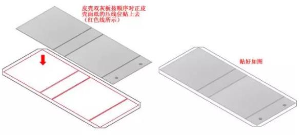 书型盒贴上去