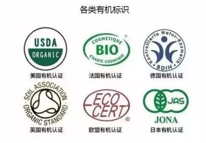 化妆品盒上的标识