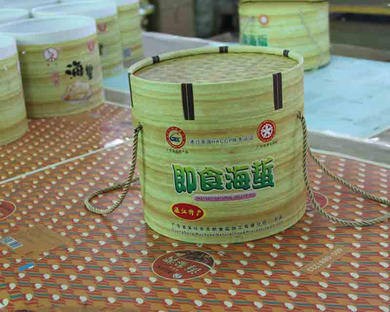 湛江土特产包装圆筒式海蜇包装盒