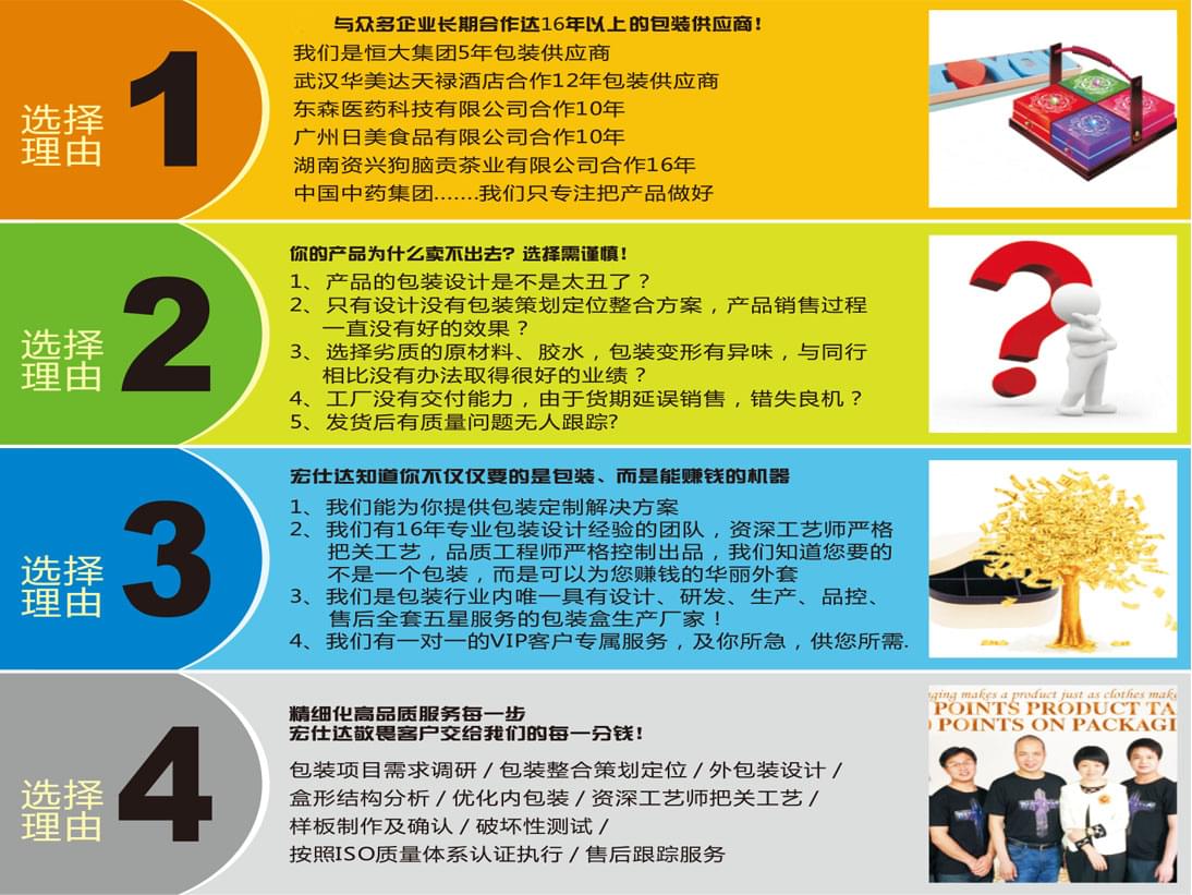 选择宏仕达包装的理由