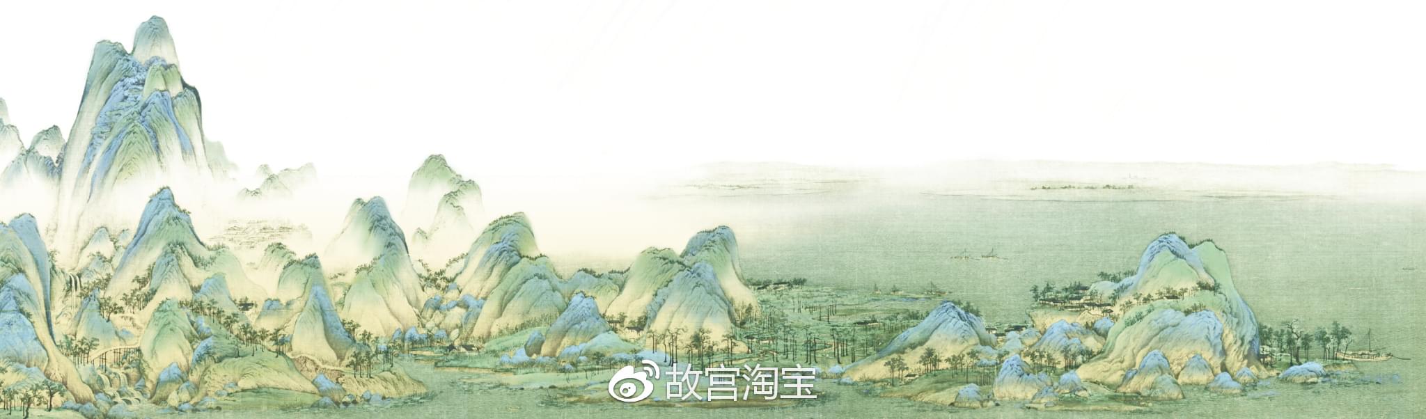 千里江山图卷套青绿指甲油