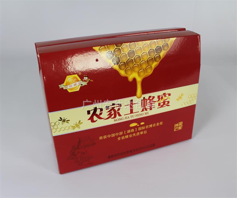 【湖南保健品包装】2016年中国红风格农家土蜂蜜保健品包装盒